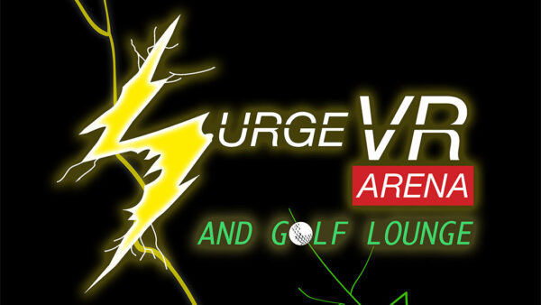 logo for surge VR Arena